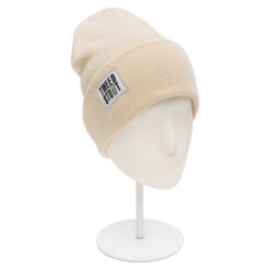 Шапка бини бежевая