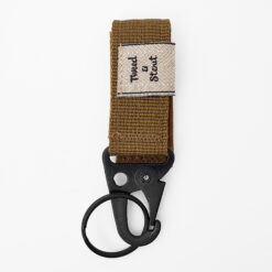 Брелок с карабином горчичный