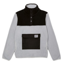 Толстовка из флиса с большим карманом серая