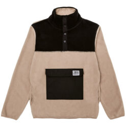 Толстовка из флиса с большим карманом бежевая