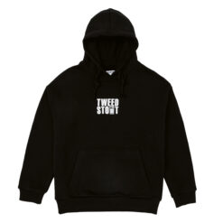 Худи оверсайз из плотного хлопка черное