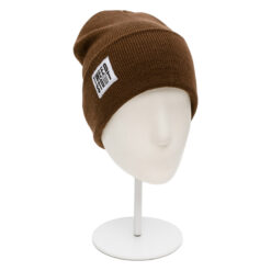 Шапка бини коричневая