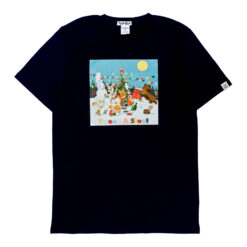 Футболка "Новогодняя открытка" темно-синяя