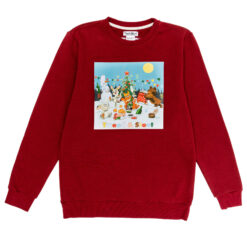 Свитшот "Новогодняя открытка" бордовый