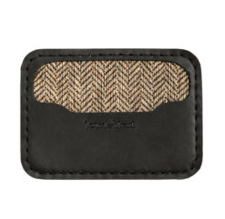 Кардхолдер с декором из твида черный