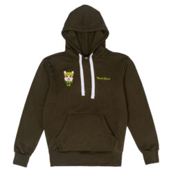 Худи "Корги в кепке" оливковое