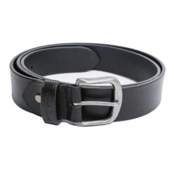 Ремень из кожи черный (универсальный размер)