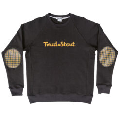 Свитшот с рукавами реглан и налокотниками темно-серый