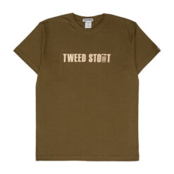 Футболка с лого на груди оливковая