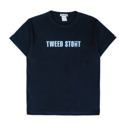 Футболка с лого на груди темно-синяя