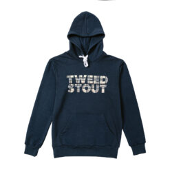 Худи с лого в клетку темно-синее