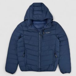 Стеганая куртка из рипстопа темно-синяя