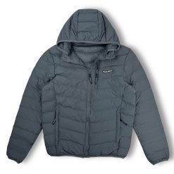 Стеганая куртка из рипстопа серая