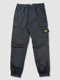 Штаны карго Stone Island с эластичными манжетами темно-синие