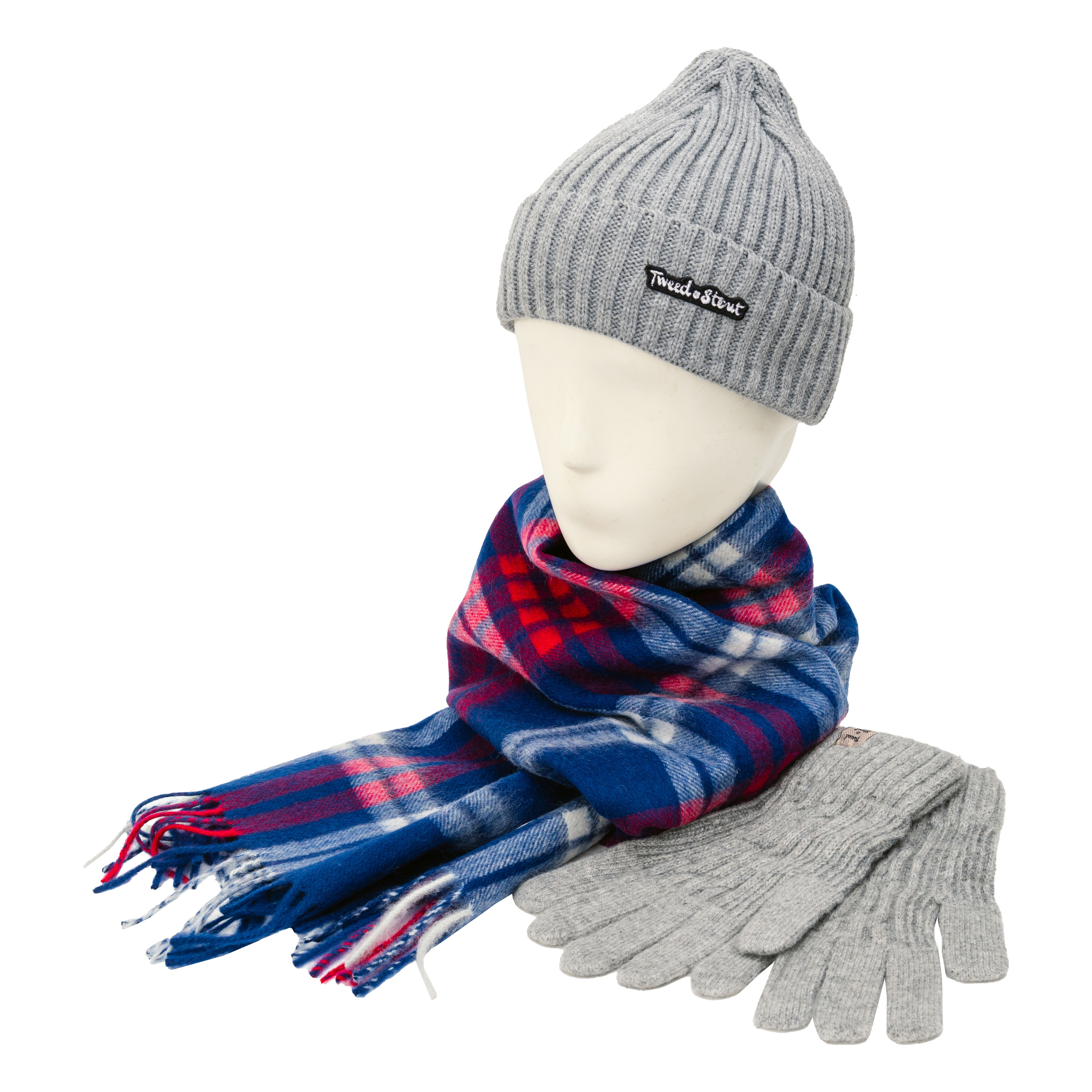 комплект теплый серый с синим