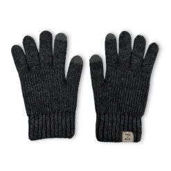 Перчатки вязаные темно-серые
