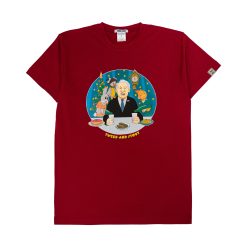 Футболка "Новогодний огонек" бордовая