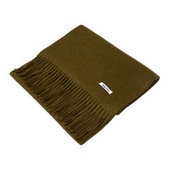 Шарф из овечьей шерсти хаки