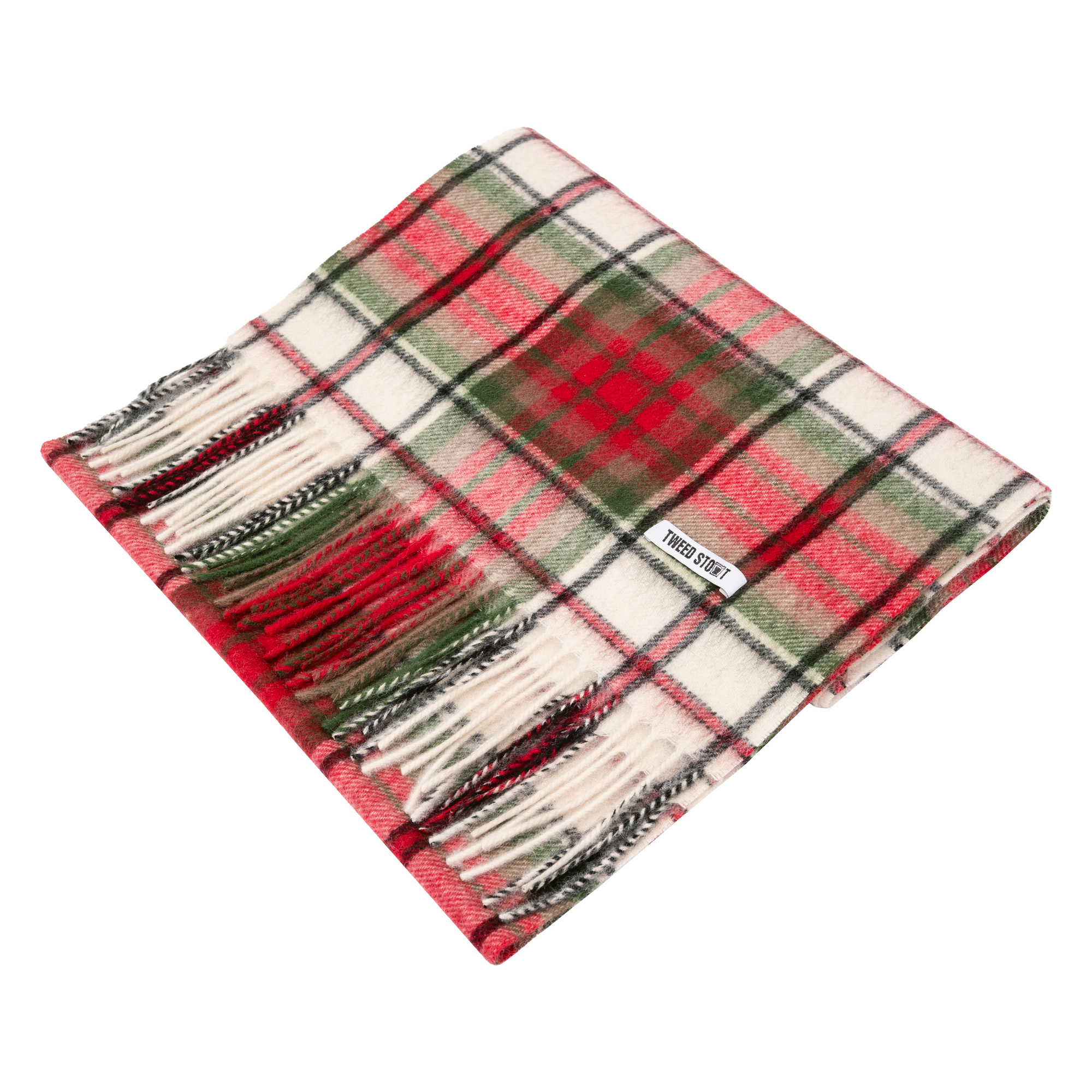 шарф красно-зеленая клетка