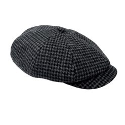 Кепка восьмиклинка серо-черная гусиная лапка