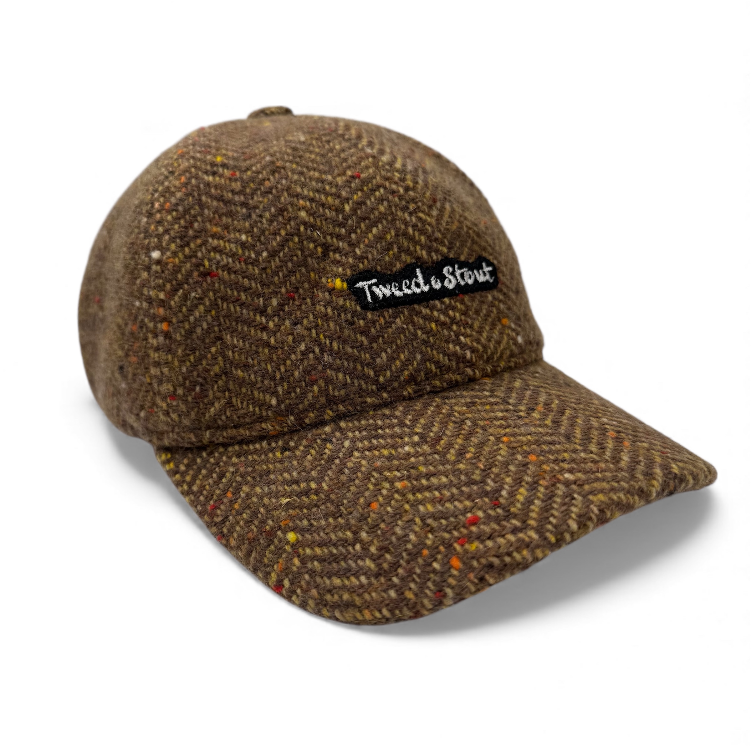 Бейсболка из шерсти рыжая елка