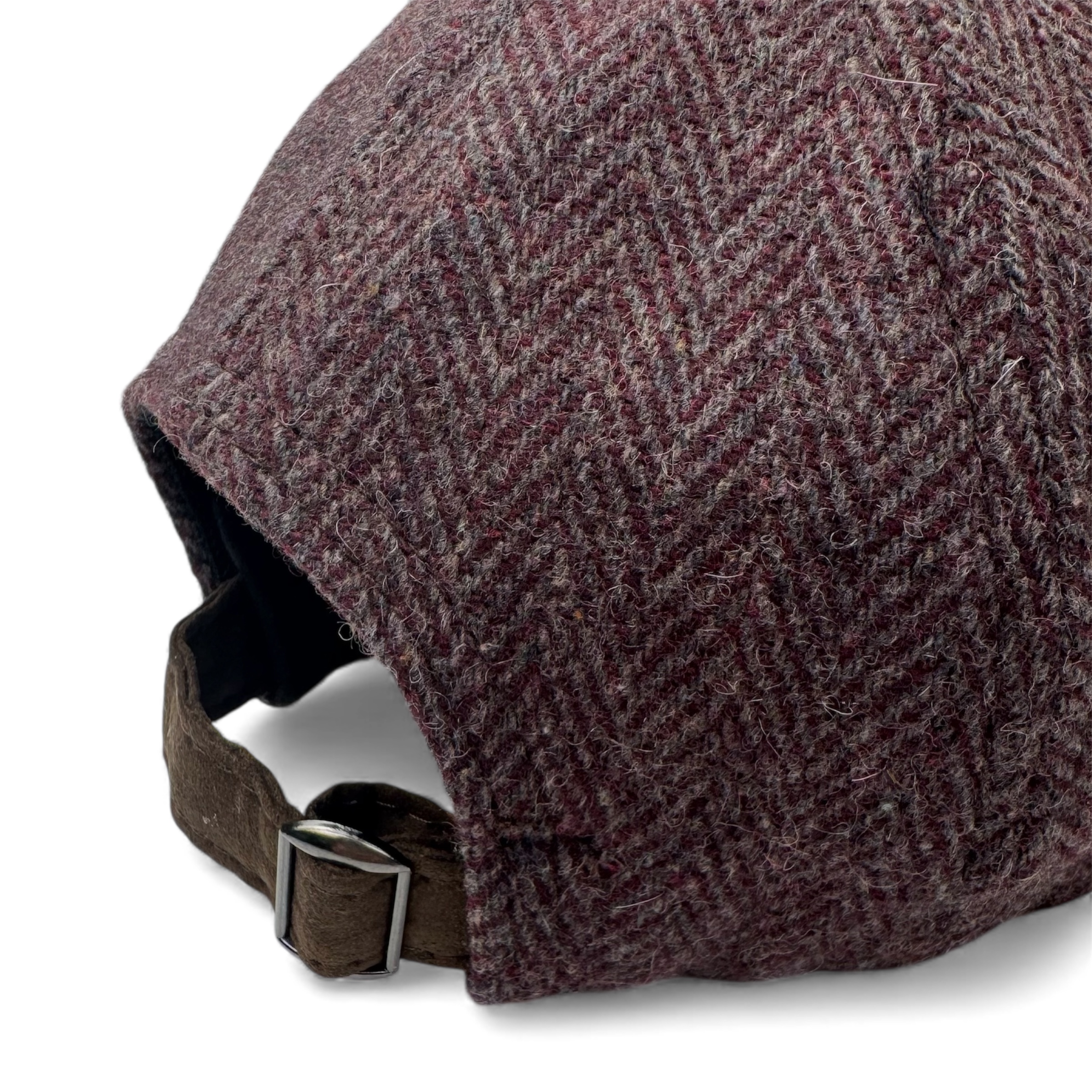 Бейсболка из твида бордовая елка