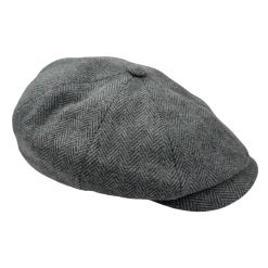 Кепка восьмиклинка серо-голубая елка