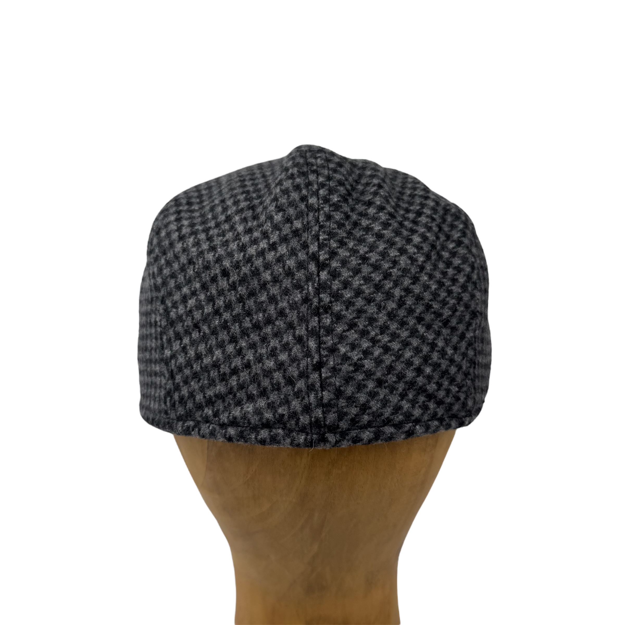 кепка флэт кэп гусиная лапка серо-черная