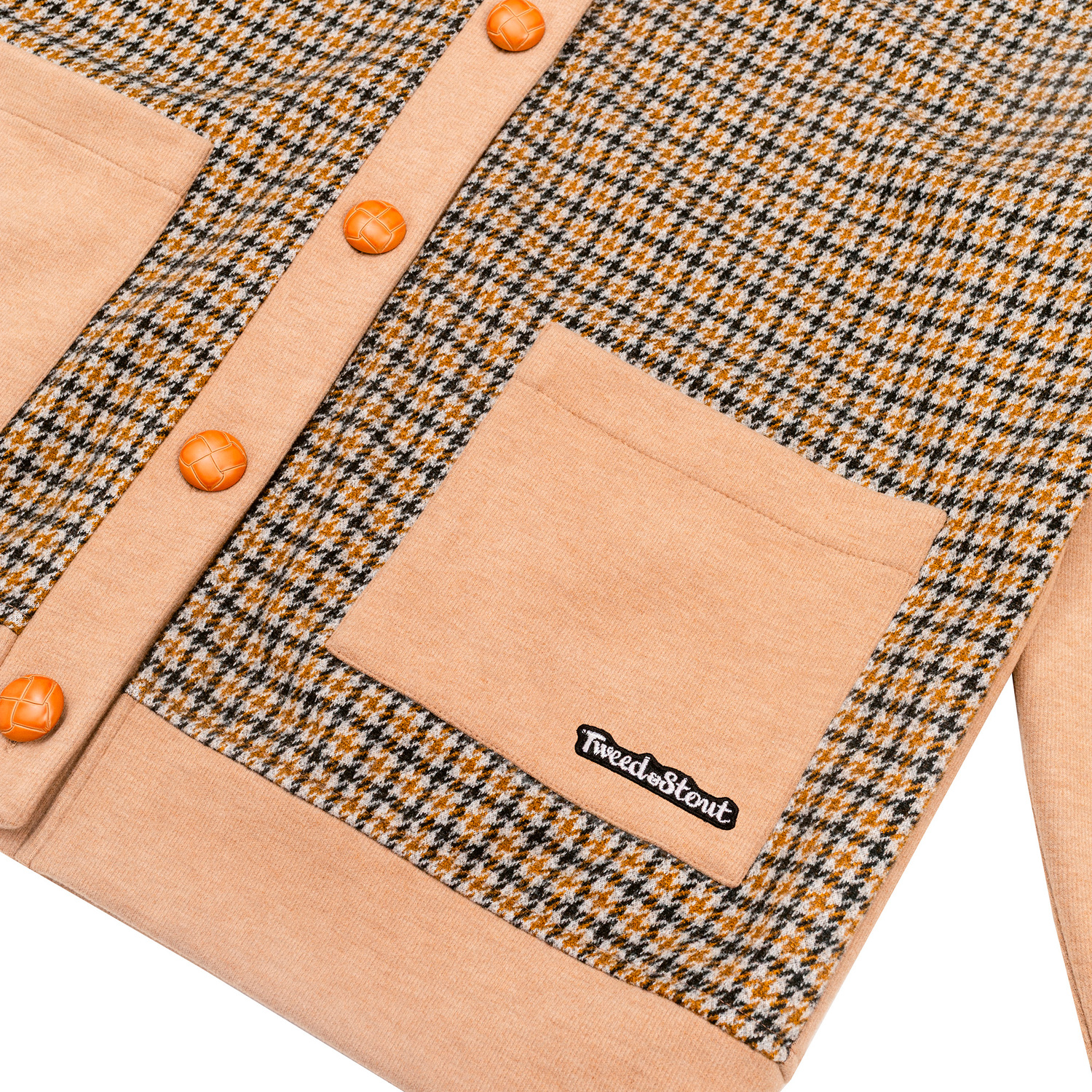 кардиган с налокотниками бежевый