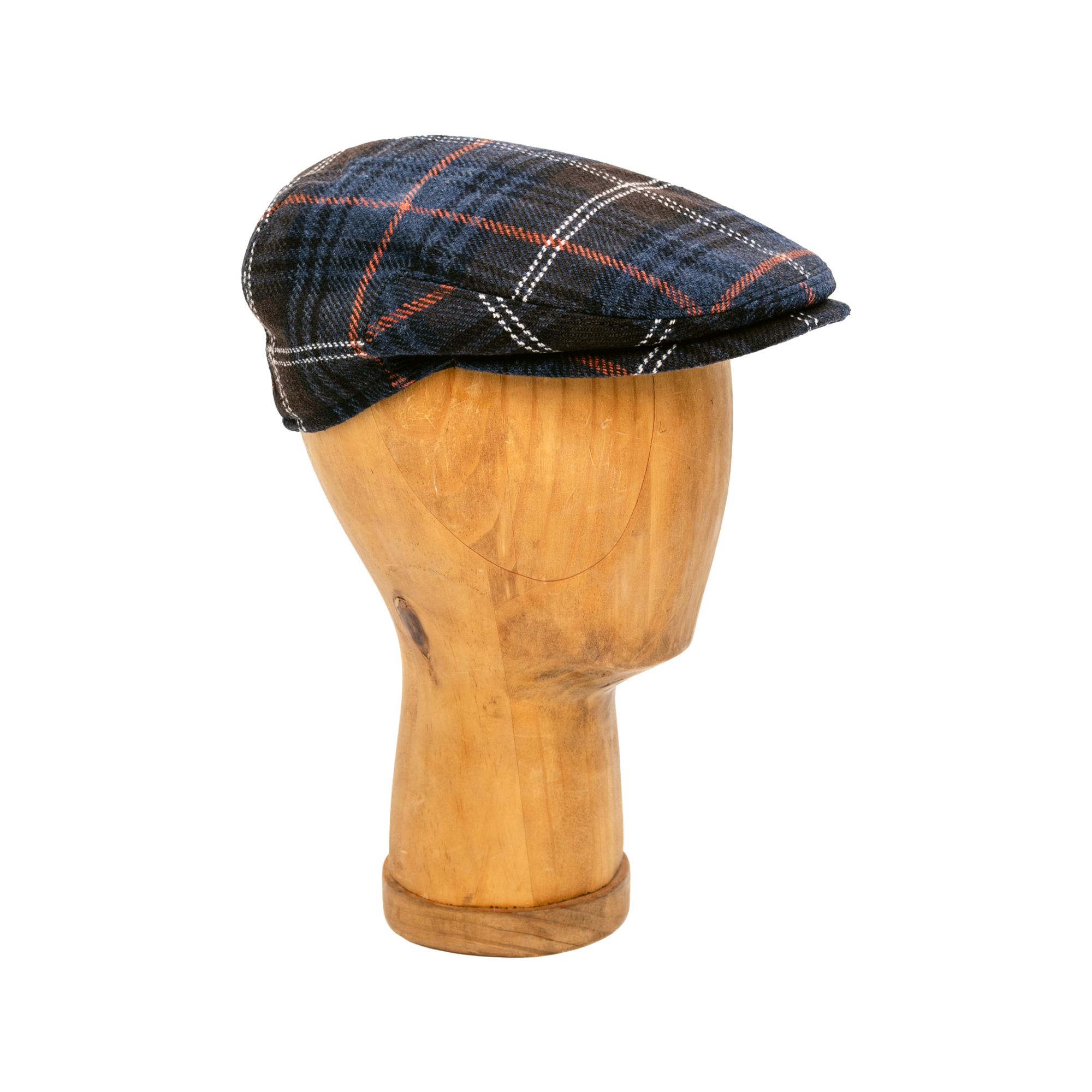 кепка флэт кэп синяя в клетку