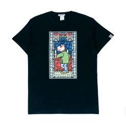 Футболка "Бультерьер в пабе" темно-синяя