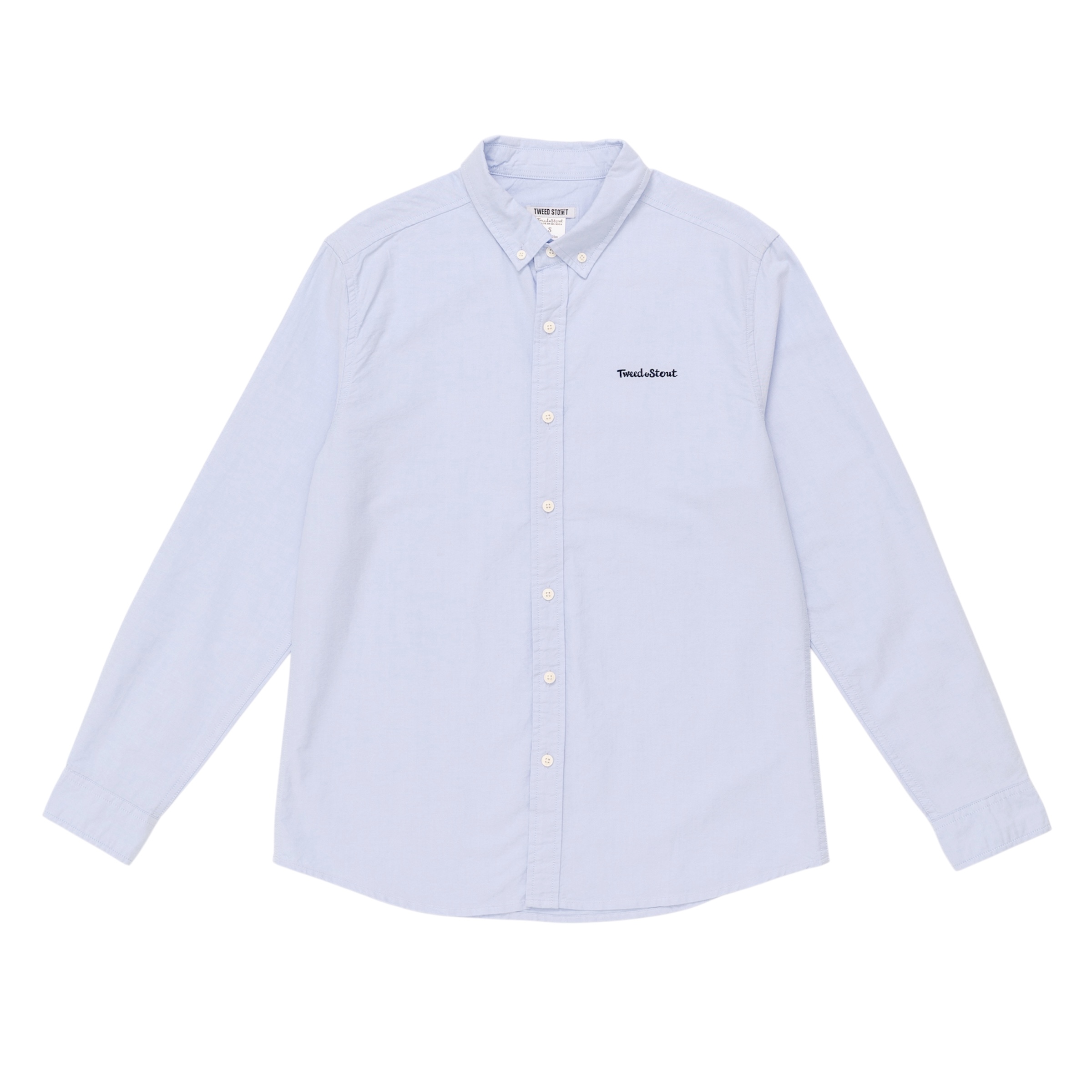 рубашка классическая голубая с лого